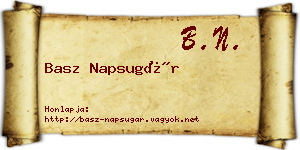 Basz Napsugár névjegykártya